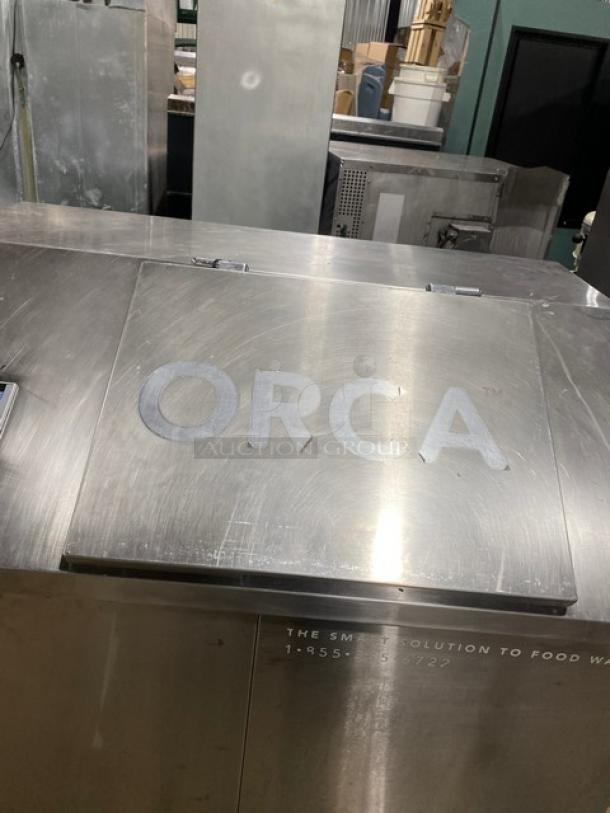 Totally Green ORCA Series OG25 stainless steel food waste digester with touchscreen, on-board scale, on casters, 120V, 2016 model.