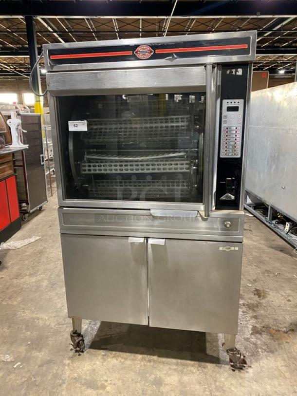 Cleveland Range BMR32 stainless steel rotisserie oven, natural gas, convection, Boston Market style, SN: WC33848-96C-01, excellent condition.