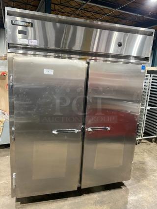 Continental Commercial Stainless Steel Two Door Refrigerator, Model DL2NISA, Energy Star Certified, pristine condition.