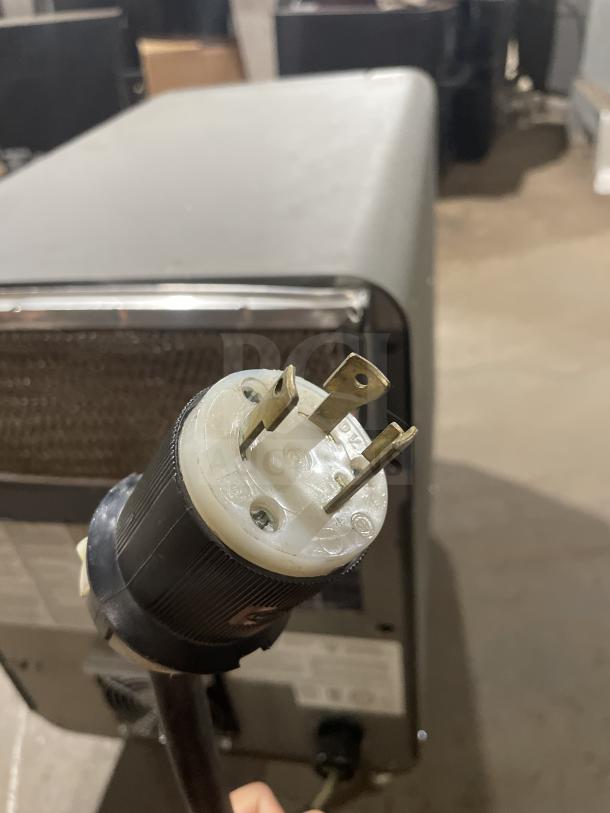 TurboChef NGO rapid cook oven plug detail, model NGOD15783, 208/240V 1 phase. Commercial electric countertop oven.