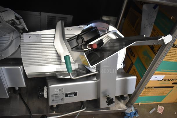 2019 Bizerba GSP H Commercial Meat Slicer with blade sharpener, 120V, 1 Phase, in used condition.