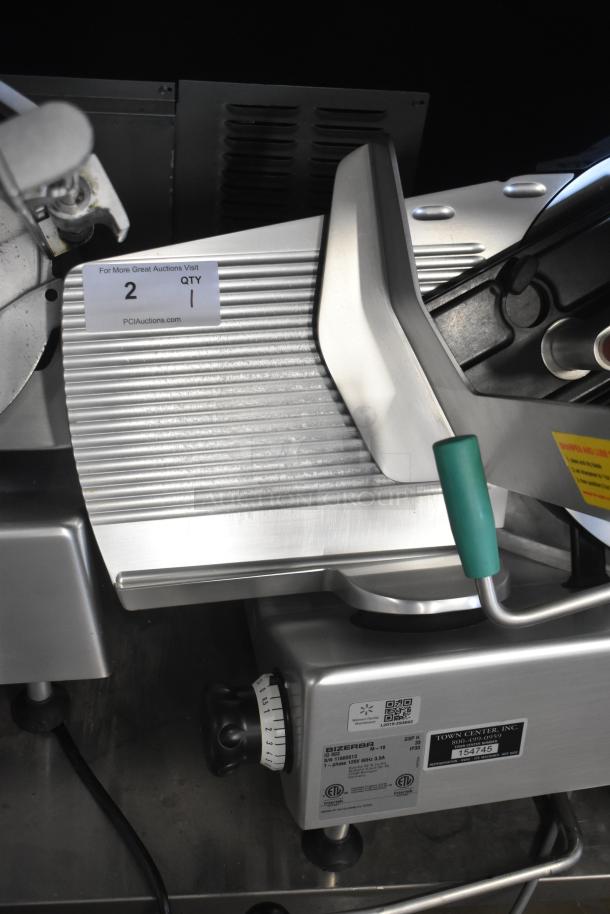 2019 Bizerba GSP H Commercial Meat Slicer with blade sharpener, 120V, 1 phase, stainless steel, excellent condition.