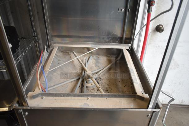 New 2018 Noble WAREFORCE I-E pass-through dishwasher, scratch and dent condition, 115V, 1 phase, industrial build.