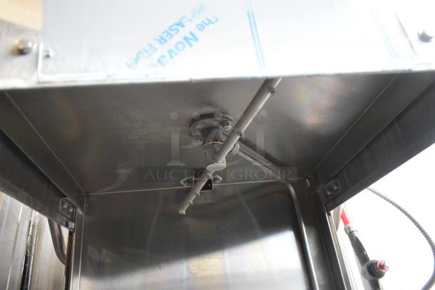 Brand new 2018 Noble WAREFORCE I-E commercial dishwasher, 115V, 1 phase, with visible plumbing components and protective film.