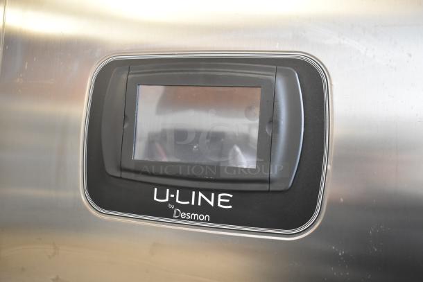 2023 Desmon GBF-15+ETL Stainless Steel Commercial Blast Chiller Shock Freezer display panel with "U-LINE by Desmon" branding.