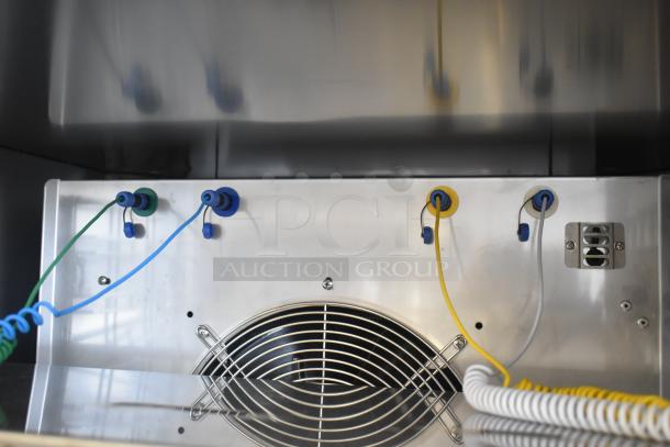 2023 Desmon GBF-15+ETL Stainless Steel Blast Chiller with 4 probes, interior view, new condition, 220V, 3 Phase.