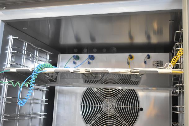 2023 Desmon GBF-15+ETL stainless steel commercial blast chiller. Includes 4 probes, 220V, 3 phase. Interior view.