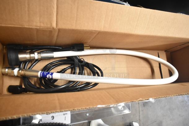 Box containing cables and connectors for the 2025 Frontline 47SS Commercial Grease Caddy. New condition, visible NSF label.