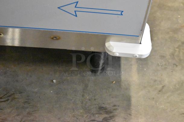 BRAND NEW SCRATCH AND DENT! 2025 Frontline 47SS Commercial Grease Caddy on casters, features an arrow marking.