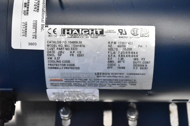 BRAND NEW SCRATCH AND DENT! 2025 Frontline 47SS Commercial Grease Caddy on Casters, shown with technical specifications label.