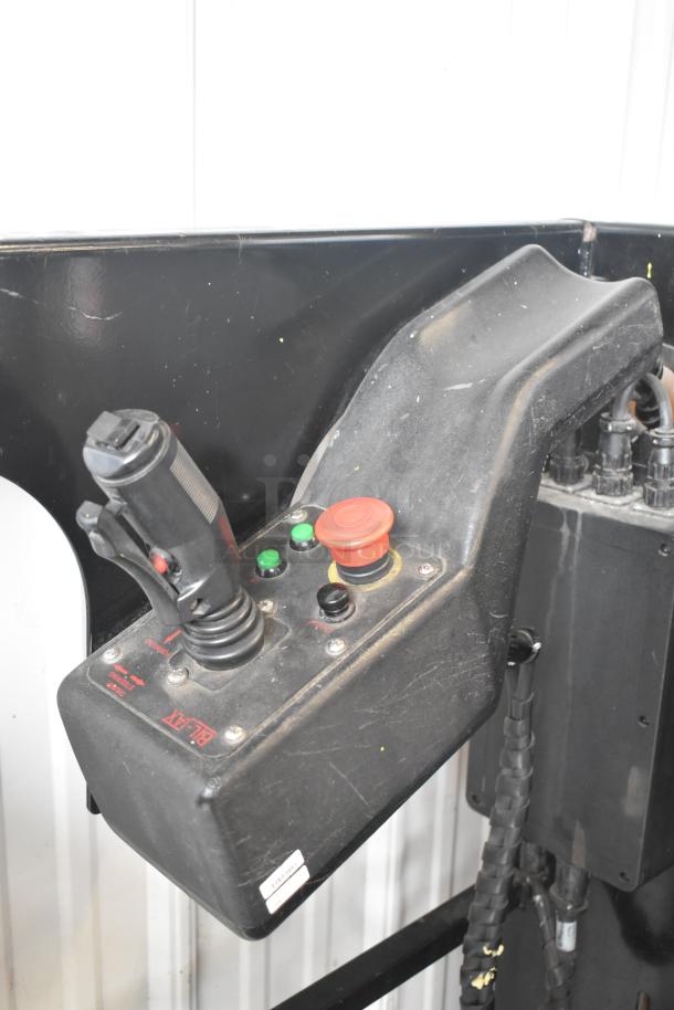 Bil Jax ESP-19 Haulotte control panel with joystick and buttons, 450-pound capacity, used industrial condition.