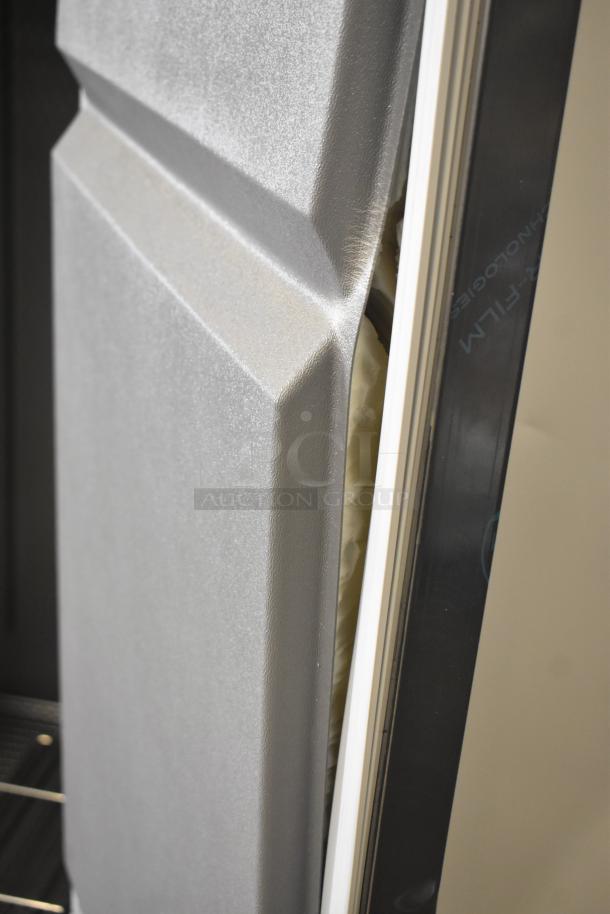 Brand new Delfield 6051XL-S cooler with minor dents. Features 2 doors, commercial casters, 115V, 1 phase.