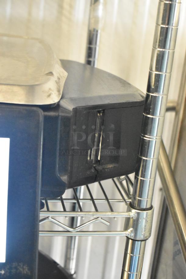 2024 Hobart HTi-7LH4W commercial scale with screen damage, missing left button; 120/208-240V, 1 phase; tested working.