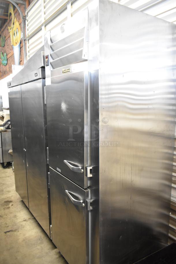 Traulsen ALT132WUT-HHS commercial freezer, stainless steel, two half-size doors, 115 volts, 1 phase, used condition.