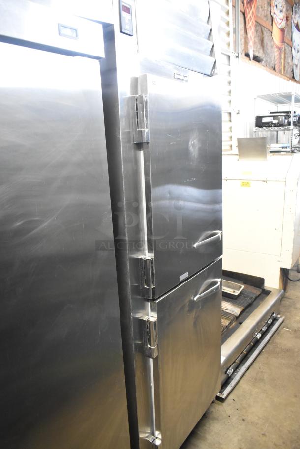 Traulsen ALT132WUT-HHS commercial half-size door freezer, stainless steel, 115V, 1 phase, industrial use, good condition.