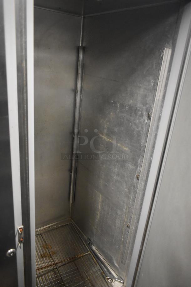 Hobart DA2 Commercial Cooler, 2-door, stainless interior, 115V, 1-phase, visible wear, spacious design.