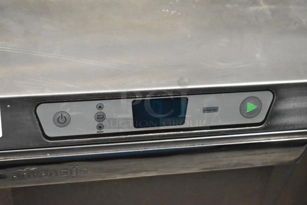 2018 Hobart LXER commercial undercounter dishwasher with digital control panel and Advansys logo. 120/208-240V, 1 Phase.