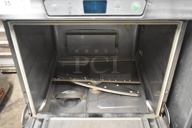 2018 Hobart LXER Commercial Undercounter Dishwasher, stainless steel, 120/208-240V, 1 Phase, clean interior.