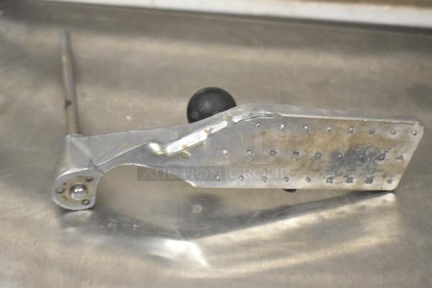 Berkel commercial countertop meat slicer with blade sharpener. Visible sign of wear; powered by 115 volts, 1 phase.