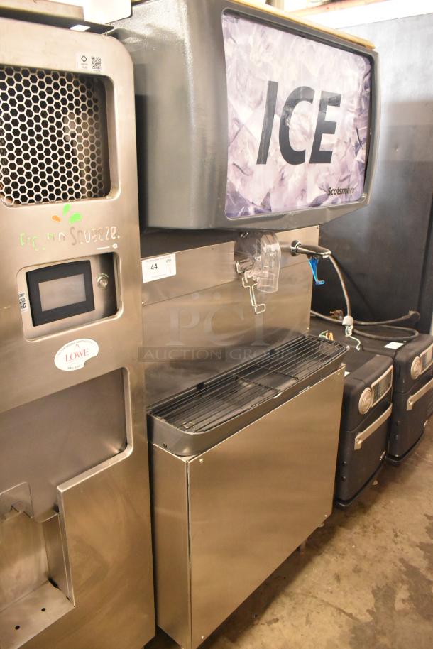 Scotsman ID250B-1A commercial ice machine dispenser, stainless steel, countertop, 115V, 1 phase, excellent condition.