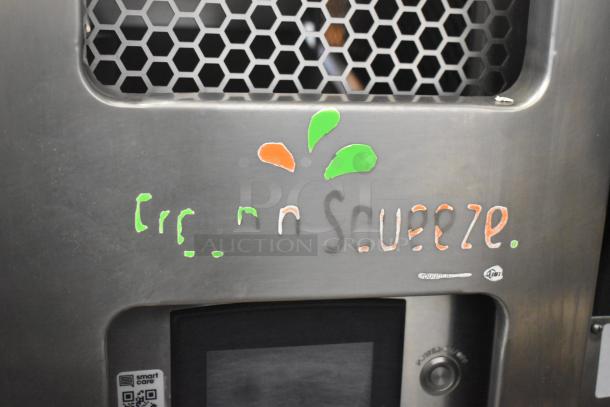 LATE MODEL! JBT 2ND-GEN-MFJ-HE Fresh N Squeeze citrus juicer, commercial floor style, on casters, 115V, 1 phase.