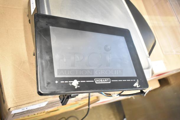2016 Hobart HTi-7LH metal commercial food portioning scale with broken screen, does not power on.