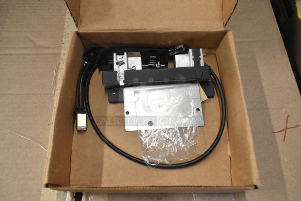 Mettler Toledo FreshWay Scale component in box, equipped for 100-240 volts, 1 phase power. Includes cable and metal plate.