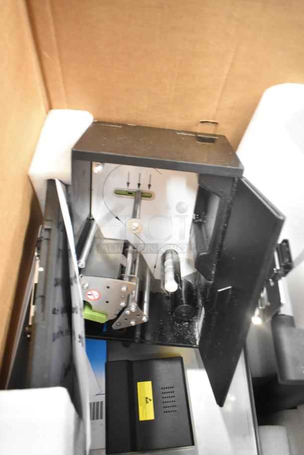 Mettler Toledo FreshWay Scale Set Up in packaging, 100-240 Volts, 1 Phase, shows internal components and protective foam.