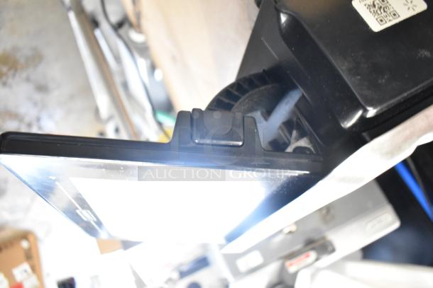 2024 Hobart HTi-7LH4W commercial countertop scale, tested and working. Black housing with power requirements label.