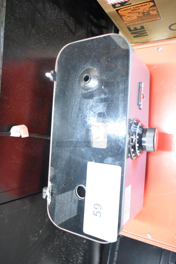 Torbal DRX-3 Mechanical Bench Scale, 60g capacity, visible dial, compact design, in good condition. Auction tag "59" attached.