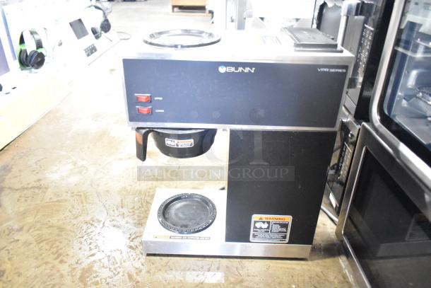 2022 Bunn VPR Coffee Machine, countertop model, 120V, 1 phase, black, dual warmer plates, used condition.
