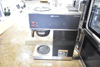 2022 Bunn VPR Coffee Machine, countertop model, 120V, 1 phase, black, dual warmer plates, used condition.