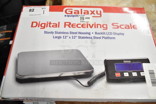 Brand new Galaxy 177RS220LP 220 lb. low-profile digital scale with remote display, sturdy stainless steel housing, 12"x12" platform.