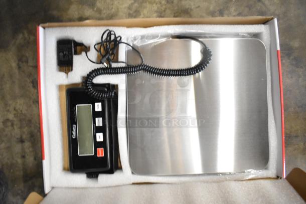 "Galaxy 177RS220LP 220 lb. Digital Scale with Remote Display, brand new, scratch and dent, in original packaging."