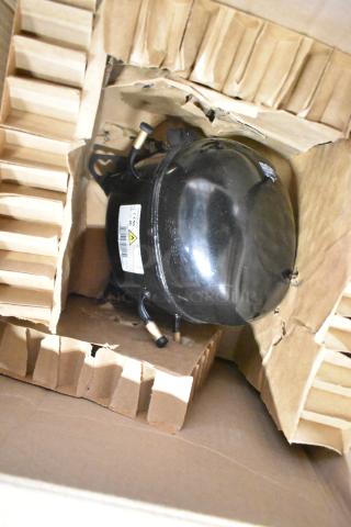 Brand new Embraco NEX4170UA compressor in packaging, scratch and dent condition, 115-127 volts, 1 phase.