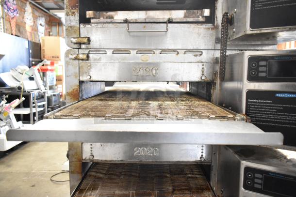 Turbochef HhC2020 commercial conveyor rapid cook oven, electric, on casters, model 2020, used condition.