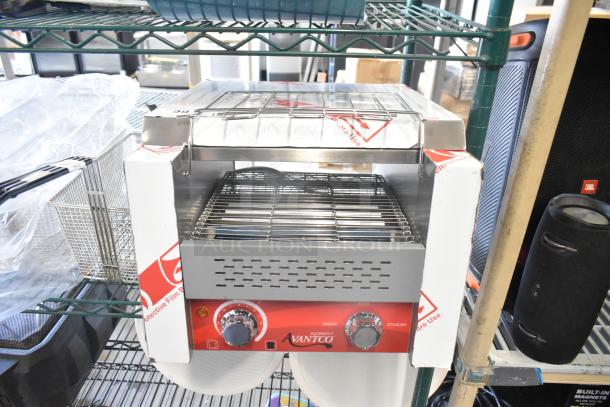Brand new Avantco 184T140 conveyor toaster, 10" wide, 3" opening, 300 slices/hr, 120V, scratch and dent condition.