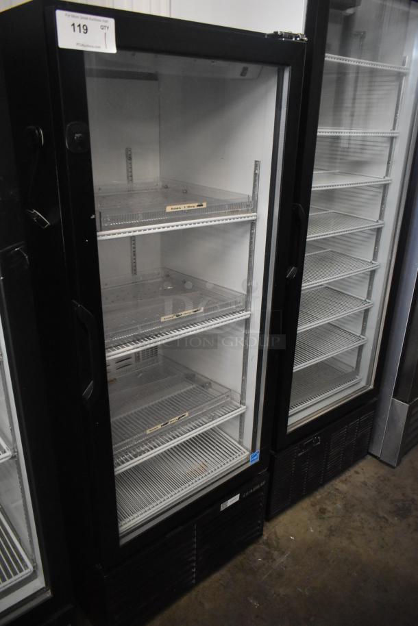 2022 Habco ESM12 cooler merchandiser, single door, 115 volts, 1 phase, excellent condition, adjustable shelves.