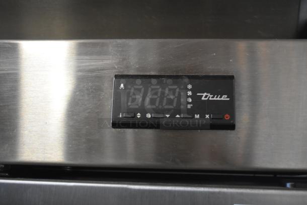 2021 True T-35-HC Commercial 2 Door Reach In Cooler, 115V, 1 Phase. Digital display shows temperature settings.