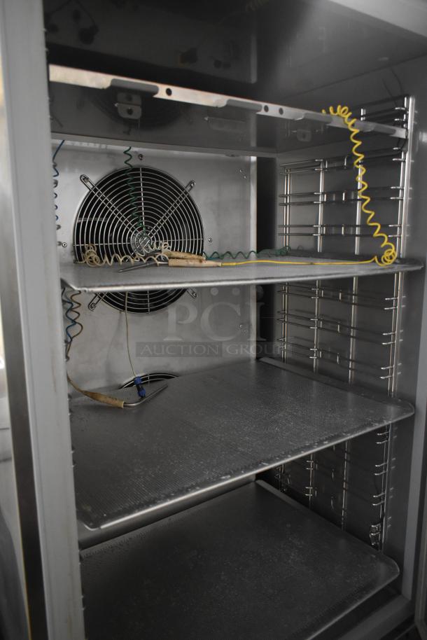 2022 Desmon GBF-15+ETL stainless steel blast chiller, 4 probes, shelves visible, 220V, 3 phase, commercial use.