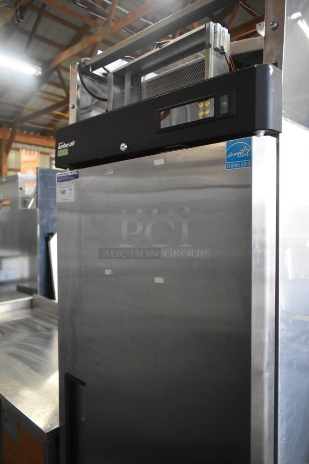 Turbo Air M3F24-1-N single door commercial freezer. Stainless steel, Energy Star certified, 115V, 1 phase.