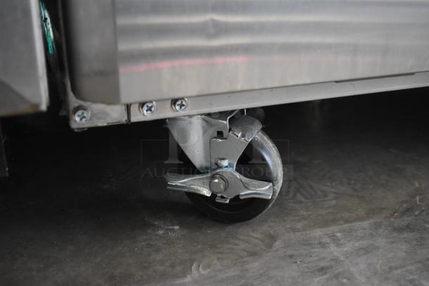 Turbo Air M3F24-1-N freezer caster wheel, showing durable construction and mobility for commercial use.