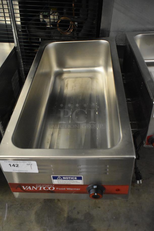 Avantco 177W50CKR 12"x20" electric countertop food warmer, scratch and dent, 120V, 1 phase, stainless steel, brand new.