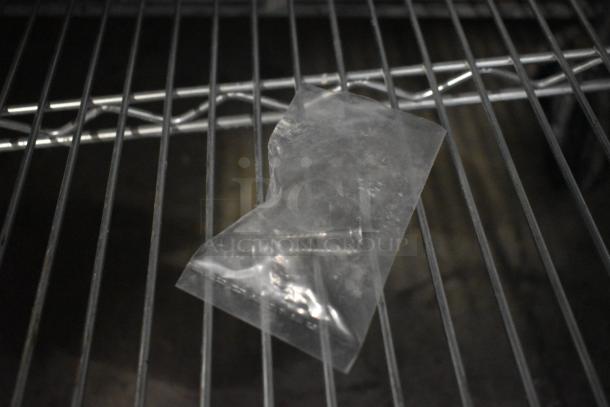 Brand new Regency 600FMS86 B-0667-RGH wall-mounted mop sink faucet, 6.5" spout, 8" centers, with a vacuum breaker.