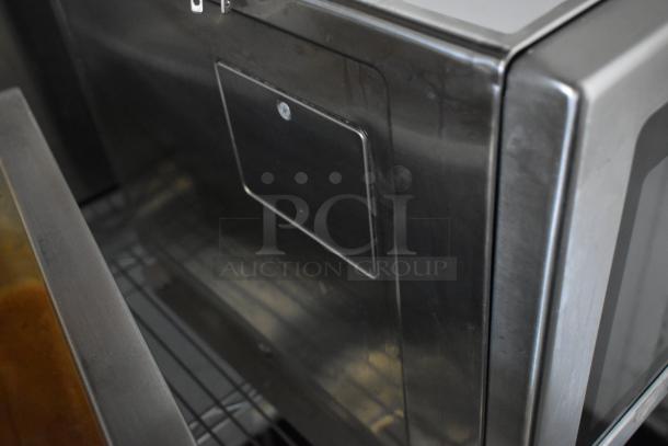 2021 Menumaster MFS18TS Commercial Microwave Oven, stainless steel, 208/240V, 1 Phase. Slight surface wear.