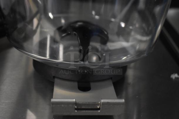 BRAND NEW SCRATCH AND DENT Anfim AF05 Luna 4.4 lb. espresso grinder, white, 120V, 1 Phase, with visible funnel detail.