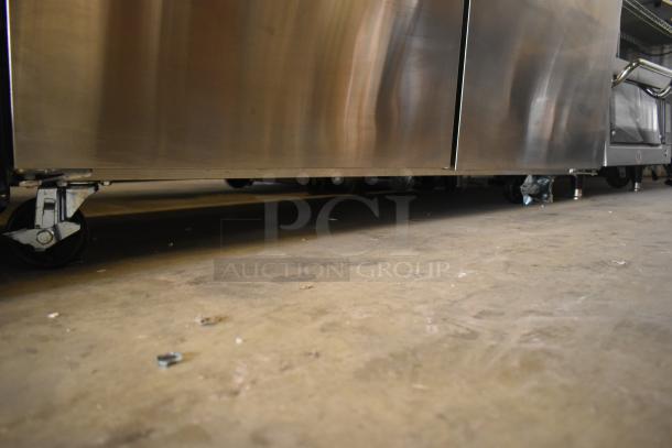 Brand new Avantco 2025 Sandwich Salad Prep Table, Model 178APT60MHC, on castors. Scratch and dent condition.