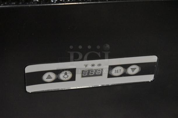 Avantco refrigerated display case control panel, model 193GD4C15HCB, showing temperature setting and control buttons.
