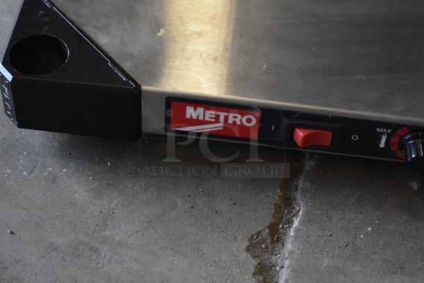Metro Super Erecta HS2460 heated shelf, 24"x60" stainless steel, scratch and dent condition, 120V, 1 phase.