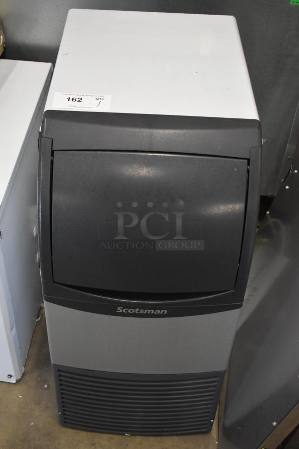 BRAND NEW 2023 Scotsman CU0415MA-1A Ice Machine, 58 lb., 115V, 1 Phase. Scratch and dent, auction label "162."